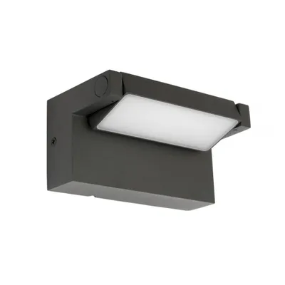 Immagine prodotto di Applique da esterno a LED Rota, grigio scuro, 10 W, bianco neutro, 720 lm, alluminio, dimensioni: 7,6 x 15 x 8,5 cm, IP54, SU-MA