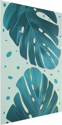 Produktbild von Posterpapier Poster - Dewy Leaves 40x60 cm Blätter b-A-0402-ao-a