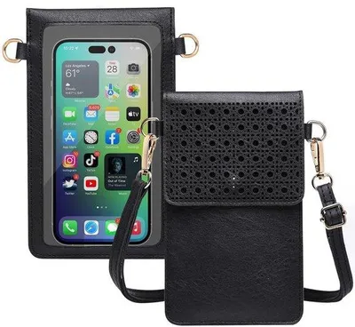Productafbeelding van Crossbody Telefoon Wallet - Zwart