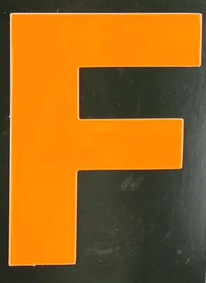Produktbild von Conacord Reflektierender Klebebuchstabe F orange 80 mm