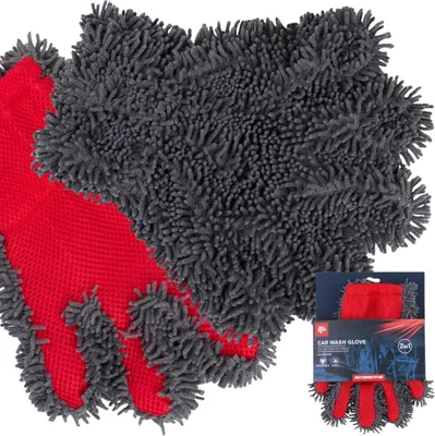Produktbild von Dirt Devil Mikrofaser Zweiseiten-Waschhandschuh 26×24 cm – Auto Reinigungs-Handschuh