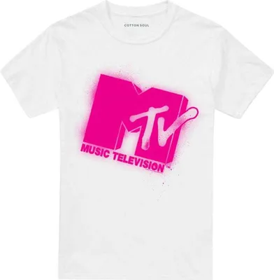 Produktbild von MTV - T-Shirt für Herren/Damen Uni, Logo TV28395 (XL) (Weiß)