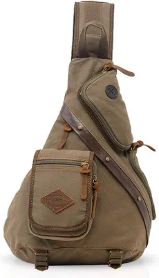 Produktbild von Famanu Umhängetasche aus Canvas für Herren und Damen - Retro Stil