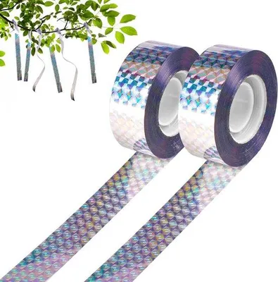 Immagine prodotto di Nastro antiuccelli per giardino e balcone, 100 m x 2,4 cm