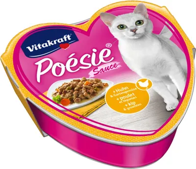 Produktbild von Vitakraft Katzenfutter Poesie Sauce, Huhn und Gartengemüse - 30 Schalen