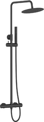 Produktbild von BADLAND Duschsäule Thermostatisch PRETTO Duschsystem, Brausegarnitur in Schwarz