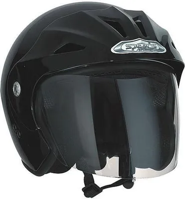 Produktbild von Helm Speeds Jet Sportive schwarz glänzend Größe S (55-56cm)