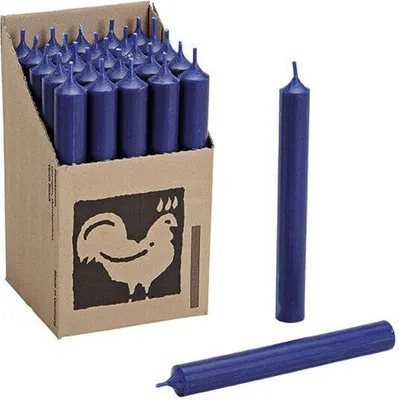 Obrázek produktu pro 25 tyčinkových svíček tmavě modrá - Tmavě modrá 180 x 22 mm Kerzenfarm Kerzen Candle