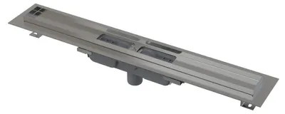 Imagen del producto de Alcadrain APZ1101 Low Duschrinne mit Rand für den perforierten Rost, Abfluss senkrecht 550 mm