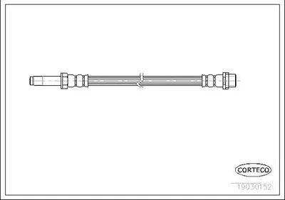 Produktbild von CORTECO 19030152 Bremsschlauch Vorne passend für MERCEDES-BENZ SPRINTER 3-t Kasten (903) SPRINTER 3-t Bus (903) SPRINTER 3-t Pritsche/Fahrgestell