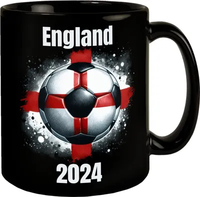 Produktbild von Fußball Englische Flagge Tasse in Schwarz