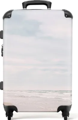 Produktbild von NoBoringSuitcases.com® Großer Koffer - Meer - Strand - Wellen - Natur - Sommer - Kombinationsschloss TSA - Hartschalen Trolley 4 Rollen - 72 liter - Reisekoffer - 66 cmKoffer Mittelgroß 67x43x25 cm, 72L,