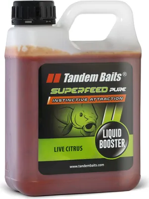 Produktbild von Tandem Baits SuperFeed Pure Booster Lebendige Zitrusfrüchte, Karpfen Angeln ohne Mühe, Köder Große-Fische-Angeln, Karpfenzubehör Profis & Hobby-Angler 1000 ml