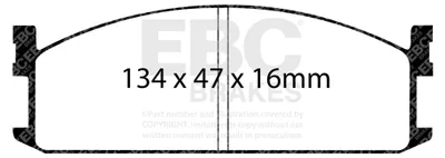 Productafbeelding van EBC remblokken ULTIMAX2, voorzijde, Bedford Opel