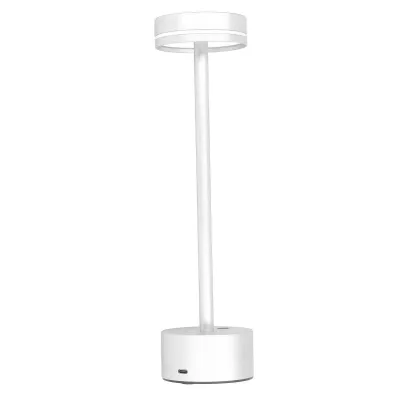 Image de Lampe de bureau sans fil, 3 couleurs, rechargeable, lampe de bureau LED avec contrôle tactile, pour la maison, la chambre, le bureau, argent