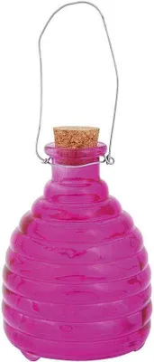Produktbild von Wespenfalle Glas zum Aufhängen Insektenfalle Geriffelt Lila 20cm