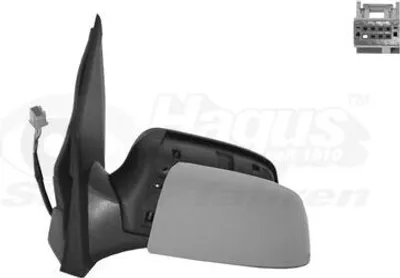 Produktbild von VAN WEZEL 1806827 Außenspiegel Seitenspiegel Links für FORD Fiesta Mk5 Schrägheck (JH1, JD1, JH3, JD3) Konvex Beheizt Grundiert