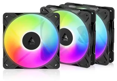 Obrázek produktu pro ARCTIC Freezer P12 Pro Reverse A-RGB - 3 Pack, Ventilátor, 12 cm, 124 m³/h, Černá