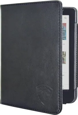 Image de Dutch Shield - Luxe Case Housse pour le Tolino Shine Color Ebook - Housse à rabat Ereader Housse de protection Cover Noir