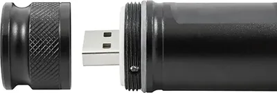 Produktbild von Hepoluz Wiederaufladbare Led-taschenlampe Mit Usb 5w Silber  Silber One Size
