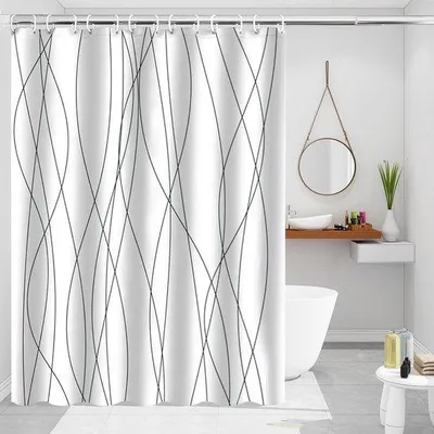 Produktbild von Famanu Duschvorhang - Schimmelresistent - 180x180 cm - Weiß