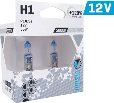 Obrázok produktu pre VISION neobmedzené biele žiarovky H1 12V 55W P14,5s U E4 +120%, 2 ks.