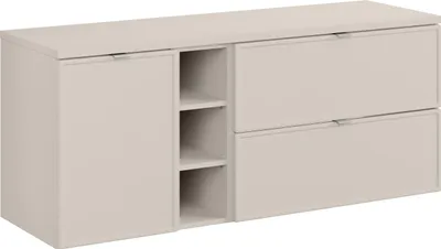 Zdjęcie produktu dla Nowoczesny Zestaw Mebli Łazienkowych 140 Cm Kaszmir Z Blatem