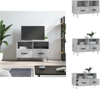 Produktbild von vidaXL TV-Schrank Betongrau 80x36x50 cm Holzwerkstoff -  TV-Möbel