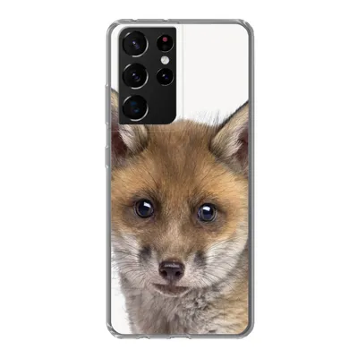 Produktbild von MuchoWow® Handyhülle Schutzhülle Hülle für Samsung Galaxy S21 Ultra Fuchs - Tiere - Jungtier - Jungen - Mädchen - Kind Silikon Softcase Handy Hülle - Mobiltelefon
