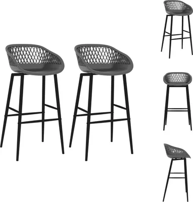 Produktbild von vidaXL Barhocker 2 Stk. Grau - Barhocker