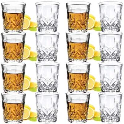 Produktbild von Schnapsgläser 60 ml bleifreies Glas klar schwerer Boden 16 Stück
