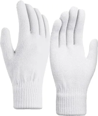 Produktbild von Strickhandschuhe Winter Damen Herren Warme Acryl Thermo Outdoor Weiß
