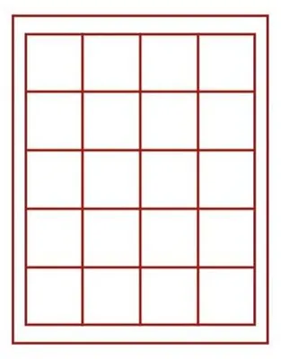 Produktbild von Lindner 2720 Münzbox mit 20 quadratischen Vertiefungen für Münzen/Münzkapseln mit 47 x 47 mm-Rauchglas / dunkelrote Einlage