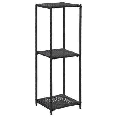 Image de Étagère noire 30x30x90 cm Poly rotin