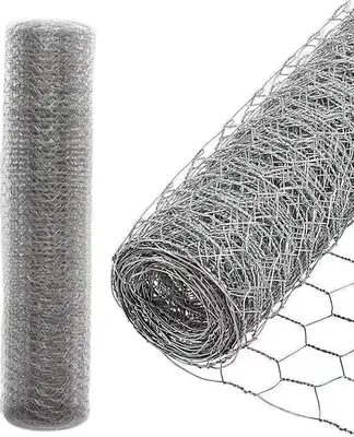 Produktbild von Sechseckgeflecht Drahtzaun Hasendraht L. 10M/25M Drahtgeflecht Maschendraht Maschenweite 27*27mm ( Silber L. 10M H. 0.5M )