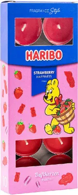 Produktbild von Haribo Teelicht Strawberry Happiness - 10 Stück