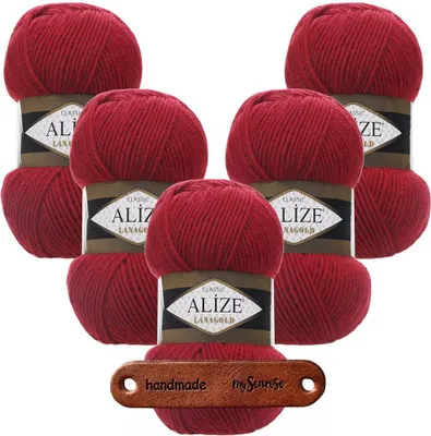 Produktbild von 5 x ALIZE Lanagold 56 Red mit Label