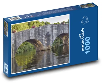 Zdjęcie produktu dla Puzzle 1000 Historyczny kamienny most i rzeka - martinpuzzle