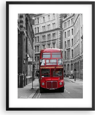 Produktbild von Gerahmtes Poster - Schwarzer Rahmen - Bus england urlaub london - 40x50 cm - Wand Bild - Wanddeko - Wandbilder - Wandposter - Bilderrahmen - Bilder - Kunstdruck - Wandbild - P2BPA40x50-2153
