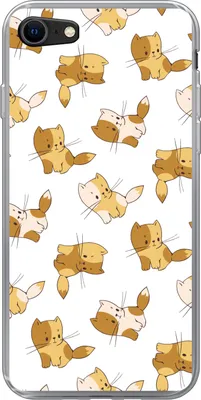 Produktbild von MuchoWow® Handyhülle Schutzhülle Hülle für Telefoonhoesje iPhone 8 Muster - Katze - Kätzchen - Jungen - Mädchen - Kinder - Kind Silikon Softcase Handy Hülle - Schutzhaube