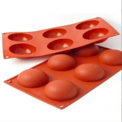 Produktbild von CHPN – Silikonform – Backform – Schokoladenform – Form für Schokolade – Kuchenform – 6 Halbkugeln – perfekt für die Herstellung runder n – 5 cm Durchmesser – 1 Form