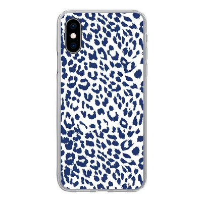 Produktbild von MuchoWow® Handyhülle Schutzhülle Hülle für iPhone X Panther Druck - Blau - Abstrakt Silikon Softcase Handy Hülle - Handyhülle