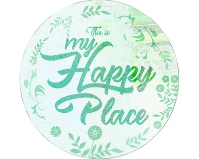 Produktbild von Glasbild My Happy Place Ø 50 cm