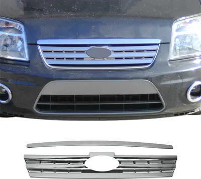 Zdjęcie produktu dla Listwy osłony chłodnicy Listwy osłony chłodnicy do Ford Connect 2009-2014 stal nierdzewna srebrny 2x
