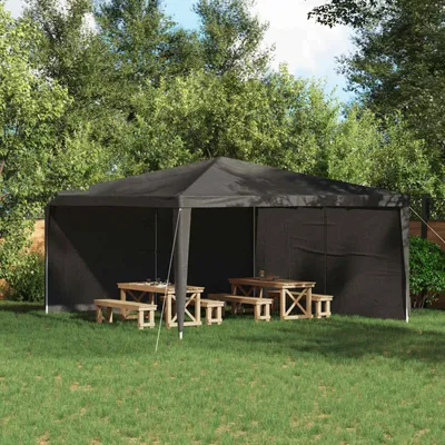 Produktbild von Maison Exclusive - Partyzelt-Seitenteil 2 Stk. 400 x 195 cm Anthrazit PE und Stahl