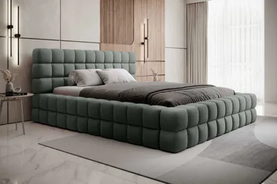 Produktbild von YOURHOUSE24 Polsterbett Dizzle Bett Doppelbett Bettgestell mit Lattenrost (Farbe: Touch 100, Größe: 160x200 cm)
