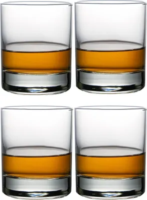 Produktbild von Whisky Gläser 4er Set Old Fashioned Handgeblasen Whiskygläser 310 ML