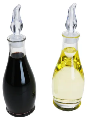 Obrázek produktu pro sada 2 lahví na ocet a olej OLLI 300ml skleněný dávkovač dresinku s hubičkou