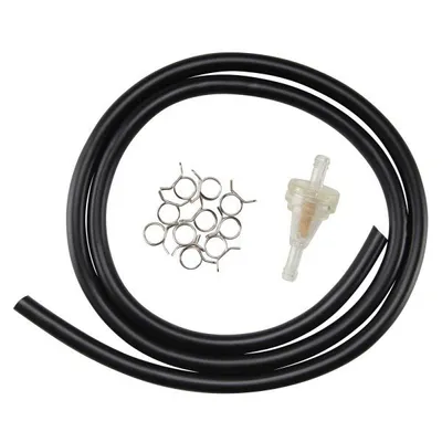 Produktbild von Benzinschlauch schwarz 100 cm + Benzinfilter + Federklemme im Set für Zündapp Hercules