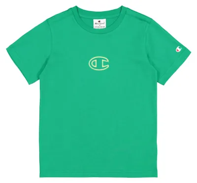 Produktbild von Champion Jungen Legacy Boy-Graphic Crewneck with Large Logo T-Shirt, Grün (Gs130